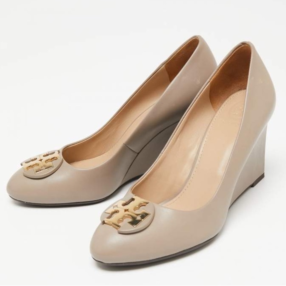 Tory Burch Leather Luna Wedge